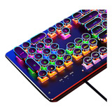 Teclado Mecanico Con Luz Led Retroiluminada, Teclado Retro P