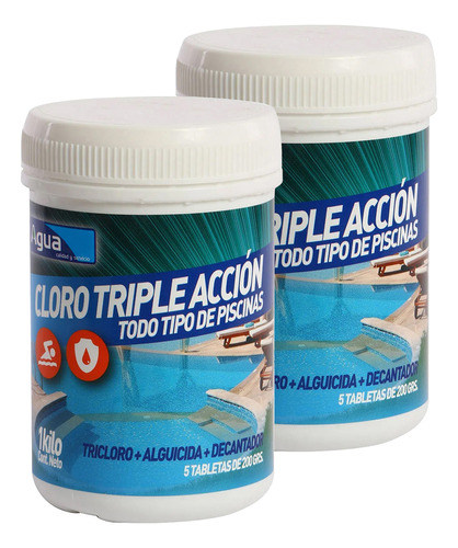 Pack 2 Cloro Piscina Tabletas