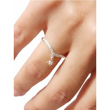 Anillo Con Dije Estrella . Plata925