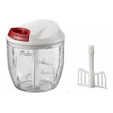 Mini Procesadora 900 Ml Chopper Manual 2 En 1 + Batidora 