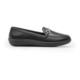 Zapato Flexi Mujer De Confort De Piel 101908neg