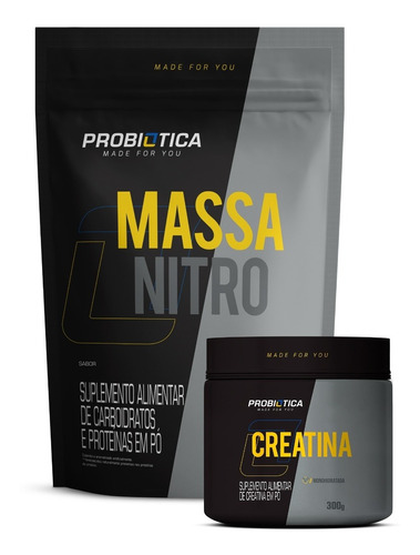 Hipercalórico Massa Nitro + Creatina 300g Probiotica