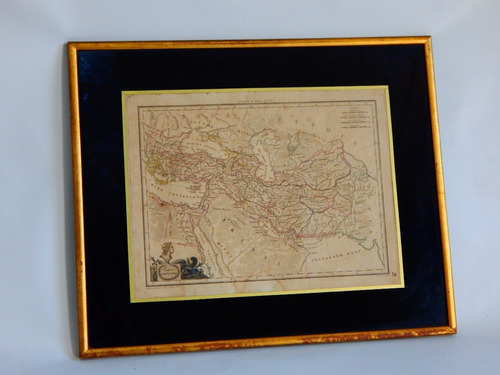 Mapa Antiguo Roma Imperio De Alejandro Grabado Original