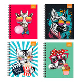 Cuaderno Universitario Artel 100 Hojas 7mm Animales Pack 10