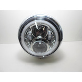 Faro 7 Metal Cromo Ojo Angel Adaptable V Star Harley  Usa