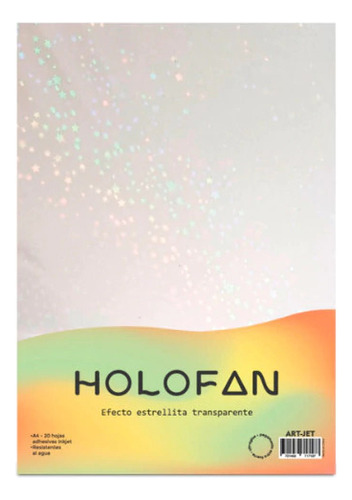 Holofan Adhesiva- Estrellita Transparente- Art Jet® -20h- A4