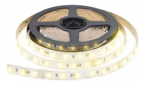 Cinta Led Luz Calida 5050 Por 5 Mts Y Adaptador 