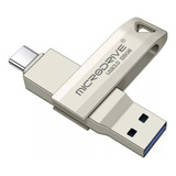 Pen Drive 128gb 2 Em 1 (tipo C E Usb) Metal Usb 3.0 Rápido