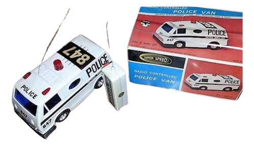 Camioneta Policia Control Remoto Super Speed C/caja Vintage