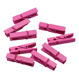 1000 Mini Pregador De Madeira 2,5cm Pink