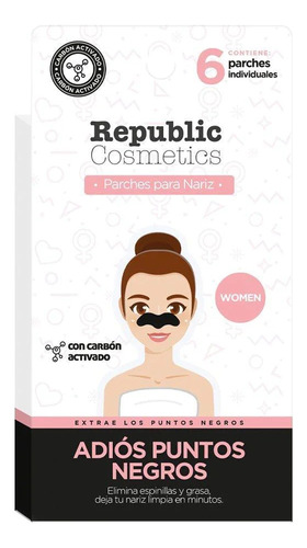 Parches Para Nariz Para Mujer Republic Cosmetic 6 Pza