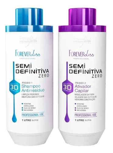 Kit Escova Progressiva 1l Semi Definitiva Zero Forever Liss