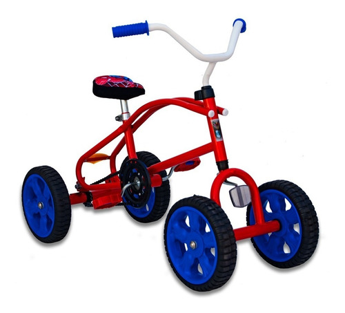 Cuatriciclo A Pedal Con Cadena Antivuelco Infantil Mipong