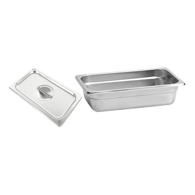 Inserto Contenedor Acero Inoxidable Con Tapa 1\u002F4x6 Cm 26x16.5x6 Arol NSF, 1.8L | MercadoLibre