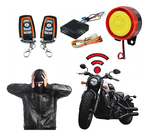 Alarma Arranque Control Remoto Para Moto Seguridad Antirrobo