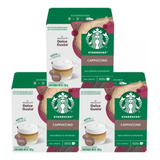 X3 Cajas Starbucks - Cappuccino 12 Capsulas Dolce Gusto 