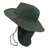 Sombrero Safari Protección Sol Cuello Solapa Deporte Pesca