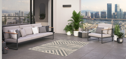 Tapete Decorativo Tkr Home Mira 503 Gris 120x170 Cm