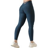 Leggin Push Up Azul Licra Colombiana Mallones Leggings Mujer