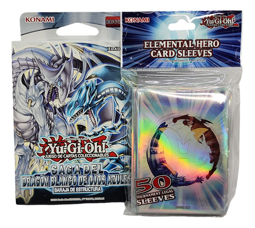 Blue Eyes White Dragon Deck Español+ Micas Heroe 