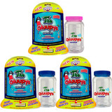 3 Kits Gluupys Aqua Dragons + 3 Acuarios 500ml 1 Rosa 2 Azul