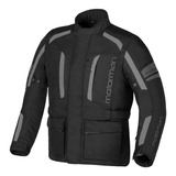 Campera Motorman Fenix Protecciones Negro Y Gris Bamp Group