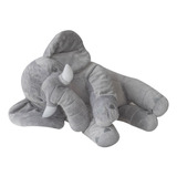 Almofada Travesseiro Elefante Bebê Pelúcia Cinza 80cm