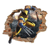  Decoracion  Wolverine X-men Logan Vinil Muro Roto 65x55cm