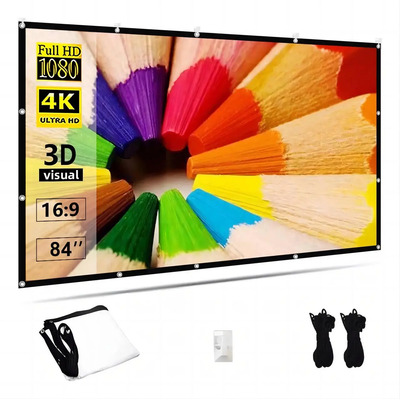 Pantalla Para Proyector 84 Pulgadas 16:9 Proyección Espesar | MercadoLibre
