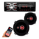 Mp3 Player Bt Usb Fm Sd + Falante 5 Polegada Som Automotivo