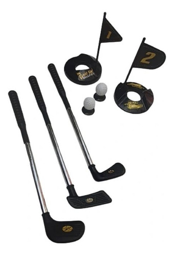 Juego Kit De Golf Infantil Juguete Color Negro