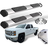 Estribos Bronx Chevrolet Silverado Cab/media 2014-2017 Cromo