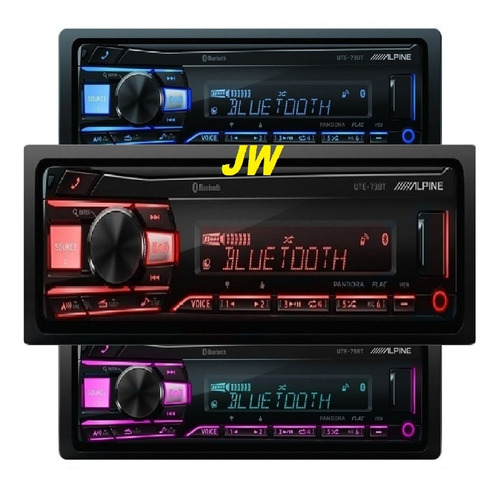 Autoéstereo Bluetooth Usb Aux Alpine Ute-73bt Colocado Jw