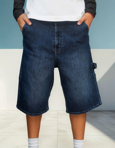 Bermuda Macabeos Corte Baggy Estilo Carpintero Full | Meses sin interés