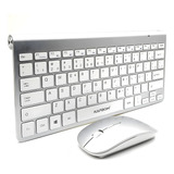 Kit Mini Teclado E Mouse Sem Fio Slim Wireless P/ Notebook .