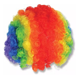 Peluca Payaso Colores Afro Cosplay Arcoiris Batucada Fiesta