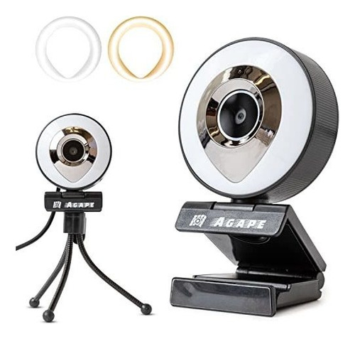 Webcam Con Ring Light| Camara Web Hd De 1080p Con Microfono