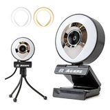 Webcam Con Ring Light| Camara Web Hd De 1080p Con Microfono