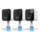 Kit 3 Mini Camaras De Seguridad Wifi Ezviz + Memorias 128gb