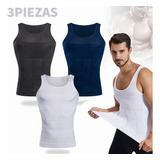 3 Pzs Faja De Hombre Tank Top Playera Reductora Modeladora