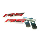 Emblema Rs Camaro Parrilla Autoadherible Rojo Paquete