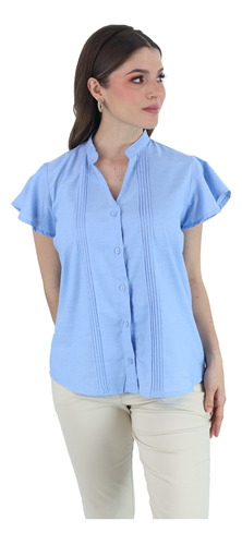 Blusa Con Textura De Lino Estilo Guayabera | Rams Cottons