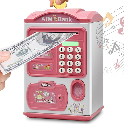 Moderna Alcancía Infantil Cajero Musical Dinero Caja Juguete