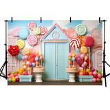 Tela De Fondo Para Fotografía Infantil Candy Balloon House