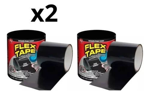 2 Cintas  De Caucho Tapa Fugas De Agua Flex Tape Resistente