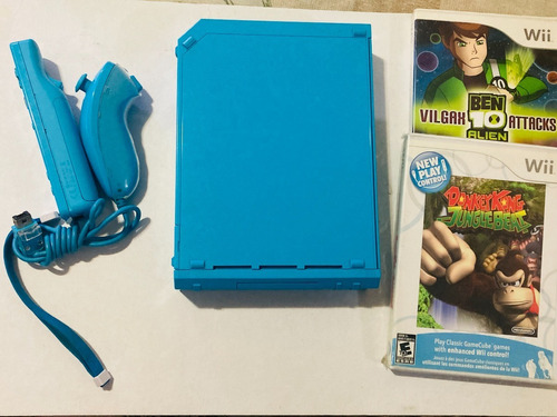 Wii Azul , Buen Estado Completo  , 2 Juegos Originales