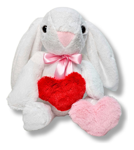 Conejo De Peluche Con Corazón Para San Valentín 35 Cm