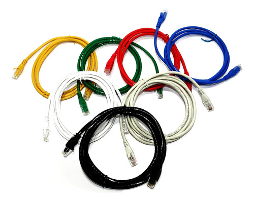 Patch Cord Cat6 1,5m Cores Diversas Maxi Telecom 10 Unidades