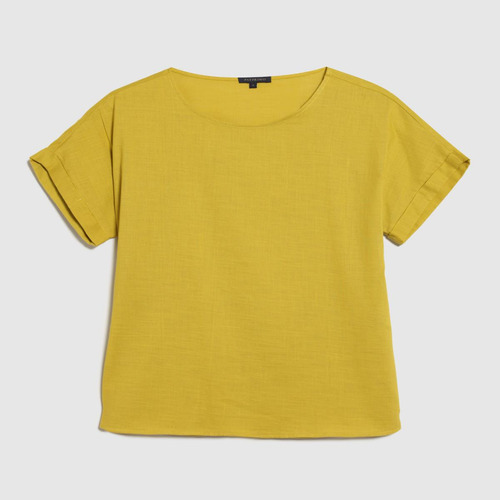 Blusa Mujer Patprimo M/c Amarillo Algodón 30123238-1021