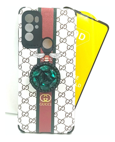 Case Marca + Mica Cristal Templado Para Motorola G60s